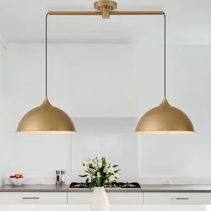 Lámpara Colgante de Doble Cúpula Metálica para Isla de Cocina, Mesa de Comedor e Interiores Residenciales Contemporáneos - Product Image 6