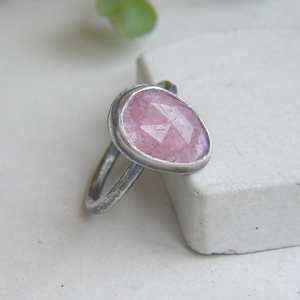 แหวนเพชรควอตซ์สตรอว์เบอร์รีแฮนด์เมดสุดหรู ชุบทอง 14K ขนาด 7.5 ประดับอัญมณีธรรมชาติ ของขวัญสำหรับผู้หญิง - Product Image 5