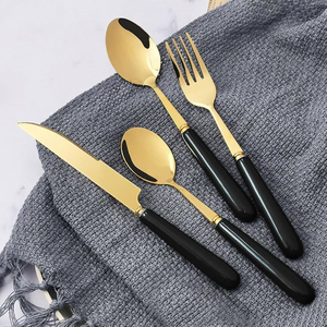 Limited Metal Cutlery Set With Enamel Handles High Quality Dishwasher Safe Home Hotels Wedding Dinnerware Flatware Set - Product Image 4