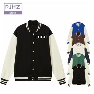 Chaqueta Varsity de Béisbol Personalizada con Logotipo Bordado, Ecológica, Transpirable, de Invierno para Hombre, en Poliéster/Algodón, con Cuello Mao - Product Image 3
