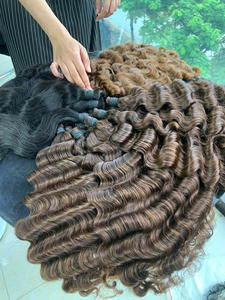 Extensiones de Cabello Ondulado Profundo a Precio de Fábrica, Colores Marrones, 50 cm, 22 Pulgadas, 100 g por Paquete, Cabello Virgen Premium, Envío a Todo el Mundo - Product Image 4