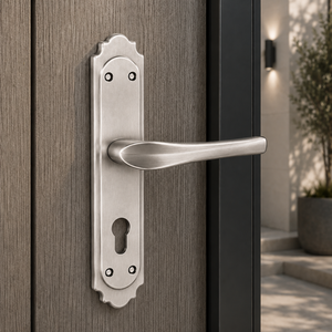 Premium CHIC Brass Mortice <b>Door</b> Handle Matte SS Finish Heavy Duty Lever Handle for Home Office Residential Commercial <b>Doors</b> - Product Image 4