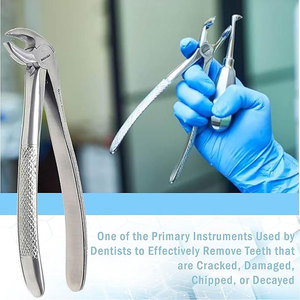 Forceps dentaires en acier inoxydable de haute qualité, pinces d'extraction manuelles, instruments chirurgicaux dentaires certifiés CE Classe I 1 - Product Image 6