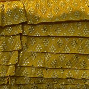 Luxury Sequin Embroidery Lace Fabric Floral Beaded Mesh Fabric African Wedding Party Dress Material - Product Image 5