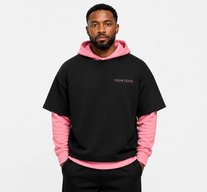 Sudadera con Capucha de Doble Capa para Hombre, Diseño Moderno, Logotipo Personalizado, Multicolor, Manga Larga/Corta, 2026 - Product Image 1