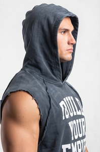 Débardeur de sport imprimé en polyester/coton à col en V pour homme, style hip-hop, sans manches, respirant, effet délavé, idéal pour la gym, le fitness et la course à pied - Product Image 5