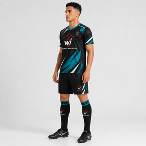 Soccer Uniform Custom Team Jersey And Shorts Breathable Moisture Wicking Lightweight <b>Athletic</b> Sportswear For Professional - Product Image 3
