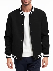 Casual <b>Men</b> Streetwear Cool Varisty <b>Men's</b> <b>Jackets</b> <b>Leather</b> Versity University Bomber College <b>Men's</b> Collar and Cuffs Autumn Wear - Product Image 1