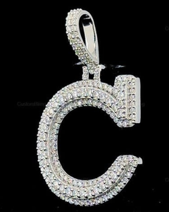 จี้ห้อยคอแบบกำหนดเองประดับเพชรโมอิสซาไนต์ VVS เงินแท้ 925 สไตล์ฮิปฮอป สำหรับผู้หญิง - Product Image 1