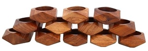 Luxurious Simple <b>Retro</b> Wooden Napkin Ring Environmentally Friendly for Wedding Celebration Party for <b>Dining</b> <b>Table</b> - Product Image 2