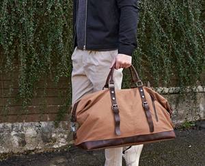 Bolsa de Viaje Retro de Lona y Cuero, Impermeable, Bolsa de Fin de Semana, Bolsa de Equipaje, Venta al Por Mayor LCTB-0019 - Product Image 4