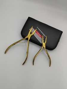 Kit de Pinzas para Extensiones de Cabello Color Oro Plasma, Precio al por Mayor, Alta Calidad, Logotipo Personalizado, Pinza de Dos Orificios y Punta Plana - Product Image 4