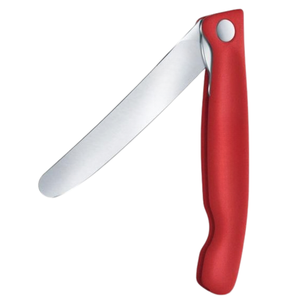 Couteaux à étaler pliants à manche rouge, lame lisse en acier inoxydable, couteaux de cuisine portables pour beurre, fromage, gâteau, pâtisserie et aliments - Product Image 5