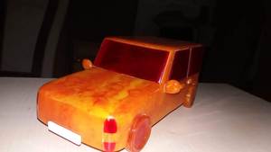 Modelo de Coche de Poliéster Pulido Hecho a Mano, Miniatura Decorativa de Jeep para Decoración de Escritorio de Oficina en Casa, Novedad Navideña - Product Image 3