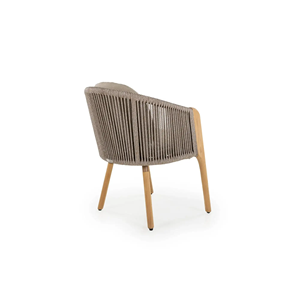 Conjunto de Comedor para Exteriores Bahama A de Madera de Teca con Sillas de Ratán, Muebles de Jardín Contemporáneos para Uso Junto a la Piscina - Product Image 3