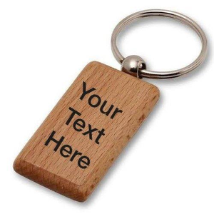 Porte-clés rectangulaires en bois faits à la main de haute qualité, logo personnalisé - Cadeaux souvenirs pour table, voiture, design Art Déco, décoration intérieure - Product Image 5