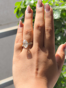 Bague en or blanc massif 14K 18K avec diamants de laboratoire, sertie en éternité complète à formes mélangées et alternées, bijou empilable à grappe multi-coupes - Product Image 4