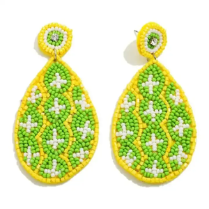 Pendientes de Moda Ligeros con Cuentas de Vidrio Bordadas a Mano, Diseño Nuevo, para Mujer - Product Image 6