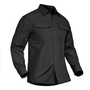 Chemise tactique pour homme à manches longues de haute qualité, séchage rapide, anti-plis, pour l'extérieur et l'entraînement, faible MOQ - Product Image 2