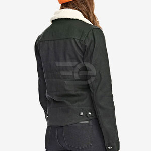 Veste en jean classique pour femme, coupe droite, coton délavé, streetwear, écologique, séchage rapide, hiver, logo personnalisé, vêtements d'extérieur - Product Image 5