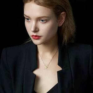 AMBER JEWELS Collar Clásico de Diamantes Cultivados en Laboratorio con Corte Brillante Redondo y Chapado en Oro de 14K para Mujer, Estilo Romántico para Uso Diario - Product Image 2