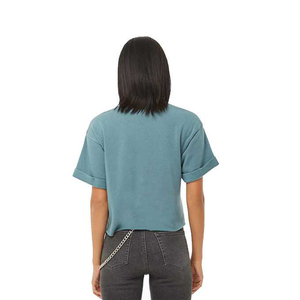 Camiseta Distressed de Algodón 100% de Alta Calidad para Mujer, Estilo Urbano, Transpirable y Ecológica, Venta al por Mayor Personalizada - Product Image 3