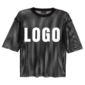 Cotton <b>Mesh</b> Breathable Crop <b>Top</b> <b>mesh</b> T-Shirt Custom Logo Plain Short Sleeves <b>Women</b> Crop <b>Top</b> Lounge Wear Ladies T-Shirt - Product Image 5