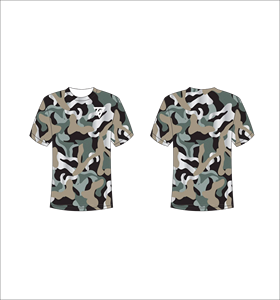 เสื้อยืดลายพรางผู้ชาย แขนสั้น คอกลม แห้งเร็ว ทรงปกติ สวมใส่สบาย พิมพ์ลายแบบซับลิเมชั่น - Product Image 1