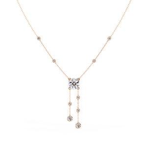 Collar de Diamantes de Oro Amarillo de 14k para Mujer, Corte Brillante Redondo, Diamantes Cultivados en Laboratorio, Certificado IGI, Estilo Clásico, Joyería de Boda - Product Image 5