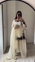 Ensemble Salwar en Soie Ethnique Fendi pour Femme AARIKA TEXTILE, Broderie Perles, Matériaux Recyclés, Design Réversible, Anti-humidité, Idéal pour les Fêtes