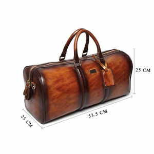 New Arrival Vintage 100% Real <b>Leather</b> Fashion Cowhide <b>Duffle</b> <b>bags</b> Low Price Handmade Personalized <b>Leather</b> Cowhide <b>Duffle</b> <b>bags</b> - Product Image 3