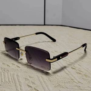 Lmamba Luxury Brand Designer Rimless Shades Wholesale Trendy Metal Frame Sun Glasses Women 2024 Square Frameless <b>Sunglasses</b> - Product Image 6