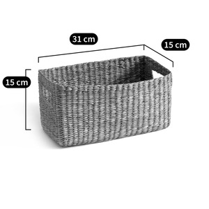 Cesta rectangular clásica de mimbre marino, cesta de almacenamiento hecha a mano, venta al por mayor, ecológica, hecha en Vietnam - Product Image 2