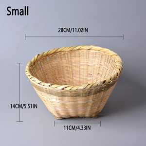 Panier de rangement en bambou naturel, panier tissé à la main pour la cuisine, les fruits, le pain, l'organisation de la maison, fournisseur en gros - Product Image 5