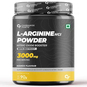 Carbamid Forte L Arginin Pulver mit Rote Beete 3000mg - Alphanso Mango Aroma-90g