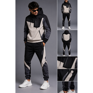 <b>Men</b> Utility Cargo Hoodie Tracksuit Set <b>Pullover</b> Hooded Sweatshirt Matching Cargo Jogger Pants Multi Pocket - Product Image 2