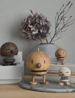 Figurine de robot en bois naturel fait main, design Art Déco, respectueux de l'environnement, ornement de bureau décoratif de haute qualité
