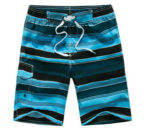 Shorts de Baño para Hombre, Estampados, de Secado Rápido, con Cordón en la Cintura, Casuales, con Diseño de Palmeras en Negro, Naranja y Blanco, de Corte Medio - Product Image 4