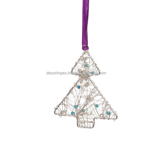 Flor Look Metal colgante decorativo hierro adornos venta al por mayor barato Lase Navidad agujero puerta colgante ornamento - Product Image 2