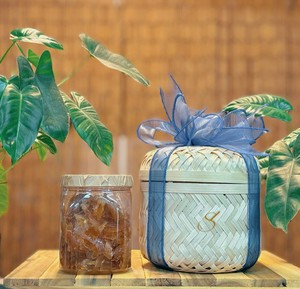 Square <b>Gift</b> <b>Hamper</b> Bamboo <b>Gift</b> Box Luxury Present Packaging Case Eco Friendly Event Favor Straw <b>Basket</b> Woven Set - Product Image 5