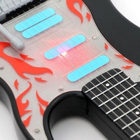 Guitarra de Juguete de Plástico Brillante para Niños con Sonido Realista, Funciona con Pilas, para Niños de 3+ Años