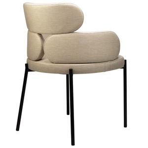 Sillón de Tela Moderno de Estilo Nórdico Minimalista para Cafetería, Restaurante, Silla de Comedor de Lujo Ligero con Respaldo para el Hogar - Product Image 2
