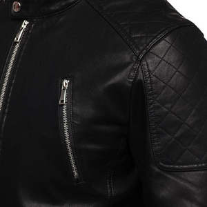 2026 New Arrival Premium Quality Sheep Skin <b>Mandarin</b> <b>Collar</b> Men Fashion Leather <b>Jacket</b> With Full Sleeves Leather <b>Jacket</b> For Men - Product Image 5