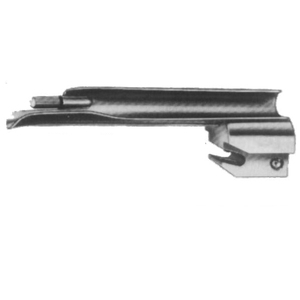 Lame de laryngoscope manuelle réutilisable en acier inoxydable de haute qualité, pointe légèrement courbée, pour procédures médicales ORL, modèle Wisconsin Foregger - Product Image 1