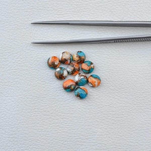 Natural Oyster Cobre Turquesa 5mm Forma Redonda Cabujón AAA Calidad Multi Turquesa Suelta Calibrada Piedra Preciosa Del Proveedor - Product Image 5