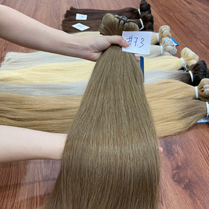 Extensiones de cabello humano 100% trama recta natural al por mayor precio de fábrica de alta calidad stock listo - Product Image 4