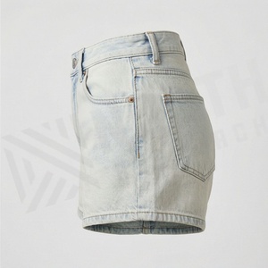 Shorts de Mezclilla Transpirables de Alta Calidad para Mujer, con Botones, de Algodón, Jeans Cortos, Ropa Casual de Calle, a la Moda - Product Image 3