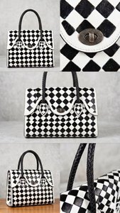 Bolso bandolera y tote de hombro de cuero genuino estilo bohemio con asa trenzada y cierre de cremallera - Product Image 3