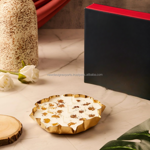 Urli ชุดของขวัญเทียนถั่วเหลืองแฮนด์เมดเป็นมิตรกับสิ่งแวดล้อม, เทียนหอมดอกไม้ urli สำหรับ Diwali & ตกแต่งบ้าน (Oudh & วานิลลา) - Product Image 6