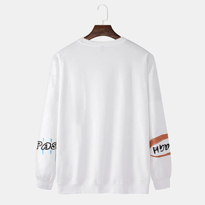 เสื้อสเวตเชิ้ตคอกลมโอเวอร์ไซส์แบบยูนิเซ็กซ์ พิมพ์ลายการ์ตูนวาดมือ ผ้าฝ้ายถัก สวมใส่สบายๆ สำหรับฤดูใบไม้ร่วง - Product Image 2
